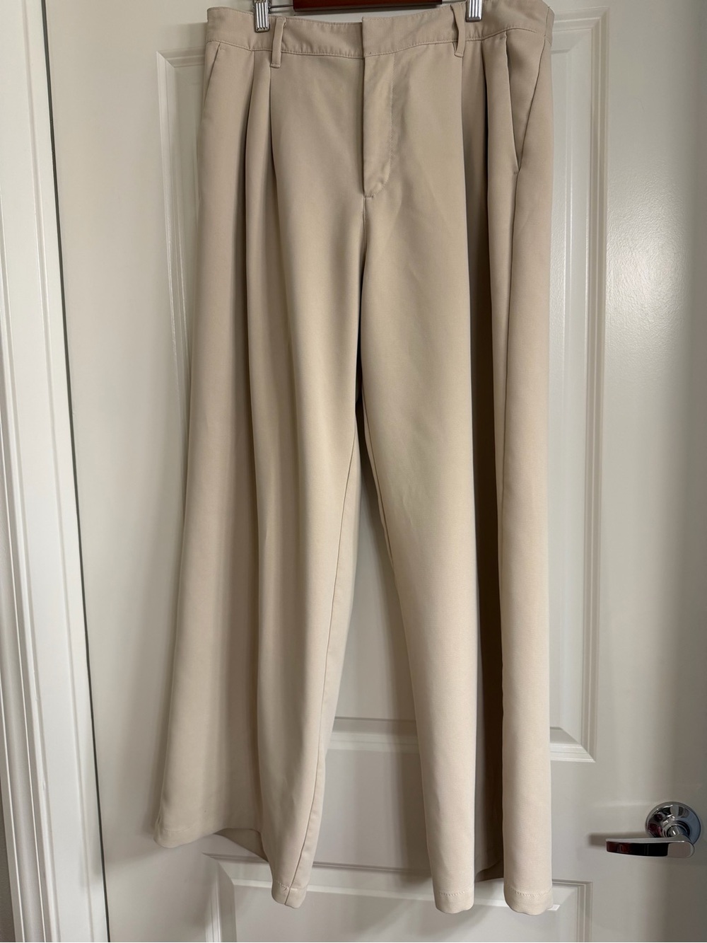 GAP Women's Wide-Leg Beige Trousers